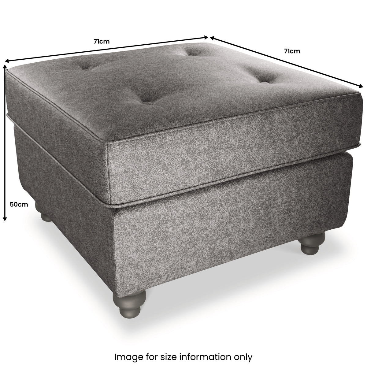 Edward Faux Leather Footstool dimensions