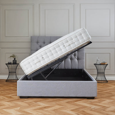 Ella Faux Wool Ottoman Storage Bed Frame