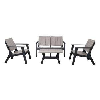 Faro 4 Seat Slatted Lounge Set
