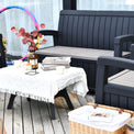 Faro Black 4 Seat Outdoor Lounge Storage Set