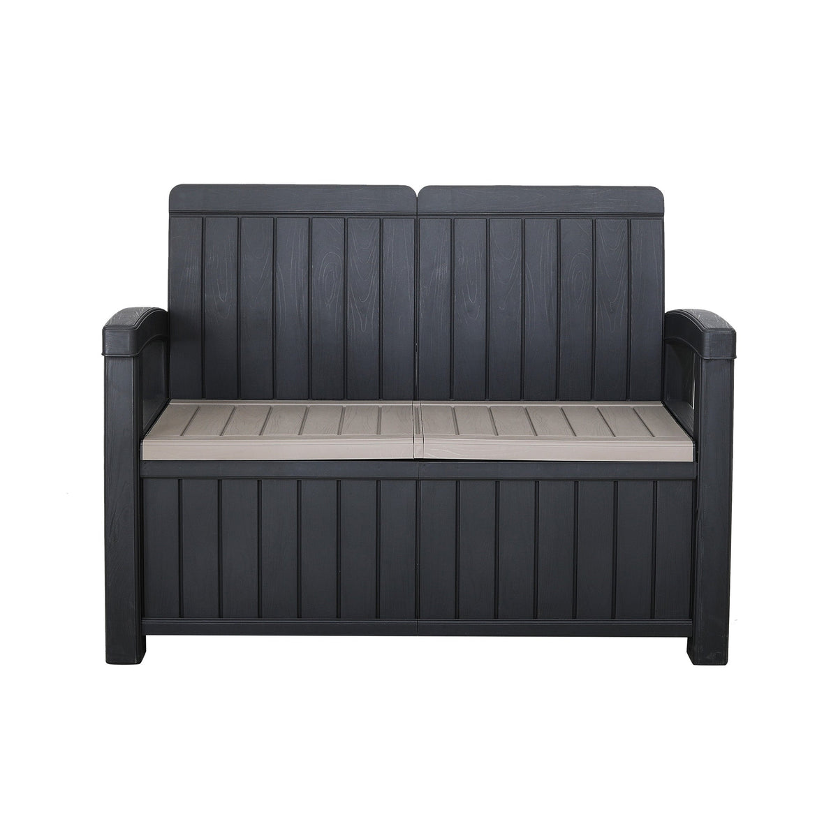 Faro Black 4 Seat Garden Lounge Set 2 Person Bench