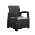 Faro Black 4 Seat Garden Lounge Set Armchair