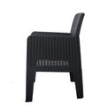 Faro 4 Seat Black Cube Dining Set Armchair side 