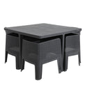 Faro 4 Seat Black Cube Dining Set