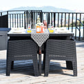 Faro 4 Seat Black Cube Dining Set 