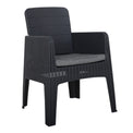 Faro 4 Seat Black Cube Dining Set Armchair