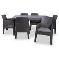 Faro 6 Seat Rectangle Garden Dining Set from Roseland Furniture