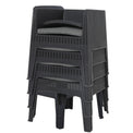 Faro Black 4 Seat Square Garden Dining Set Chairs with foldable backs