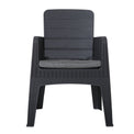 Faro Black 4 Seat Square Garden Dining Set Chair