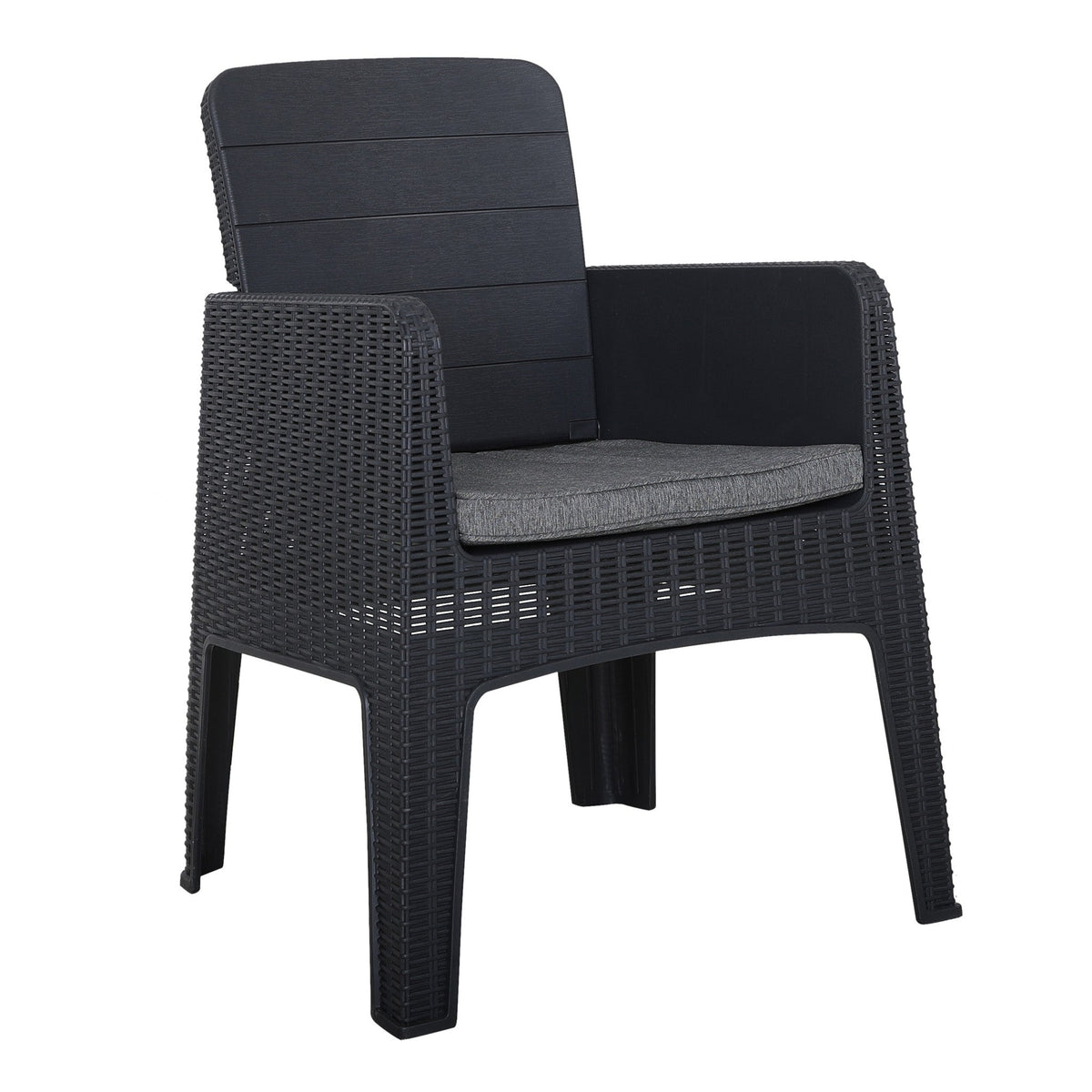 Faro Black 4 Seat Square Garden Dining Set Dining chair