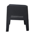 Faro Black 4 Seat Square Garden Dining Set Chair side view