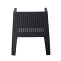 Faro Black 4 Seat Square Garden Dining Set Chair Back
