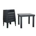 Faro Black 4 Person Square Garden Dining Set with stackable chairs