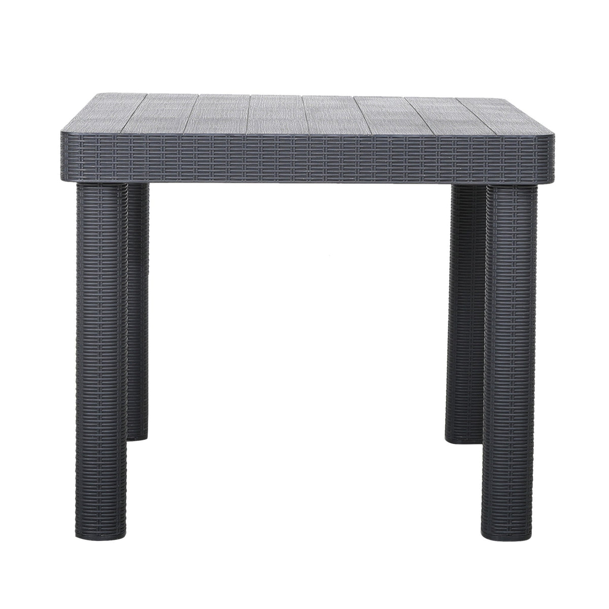 Faro Black 4 Seat Square Garden Dining Set Dining Table
