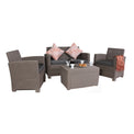 Faro grey taupe 4 Seater garden storage lounge set from Roseland Home Furniture