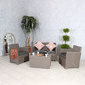 Faro grey taupe 4 Seater garden storage lounge set
