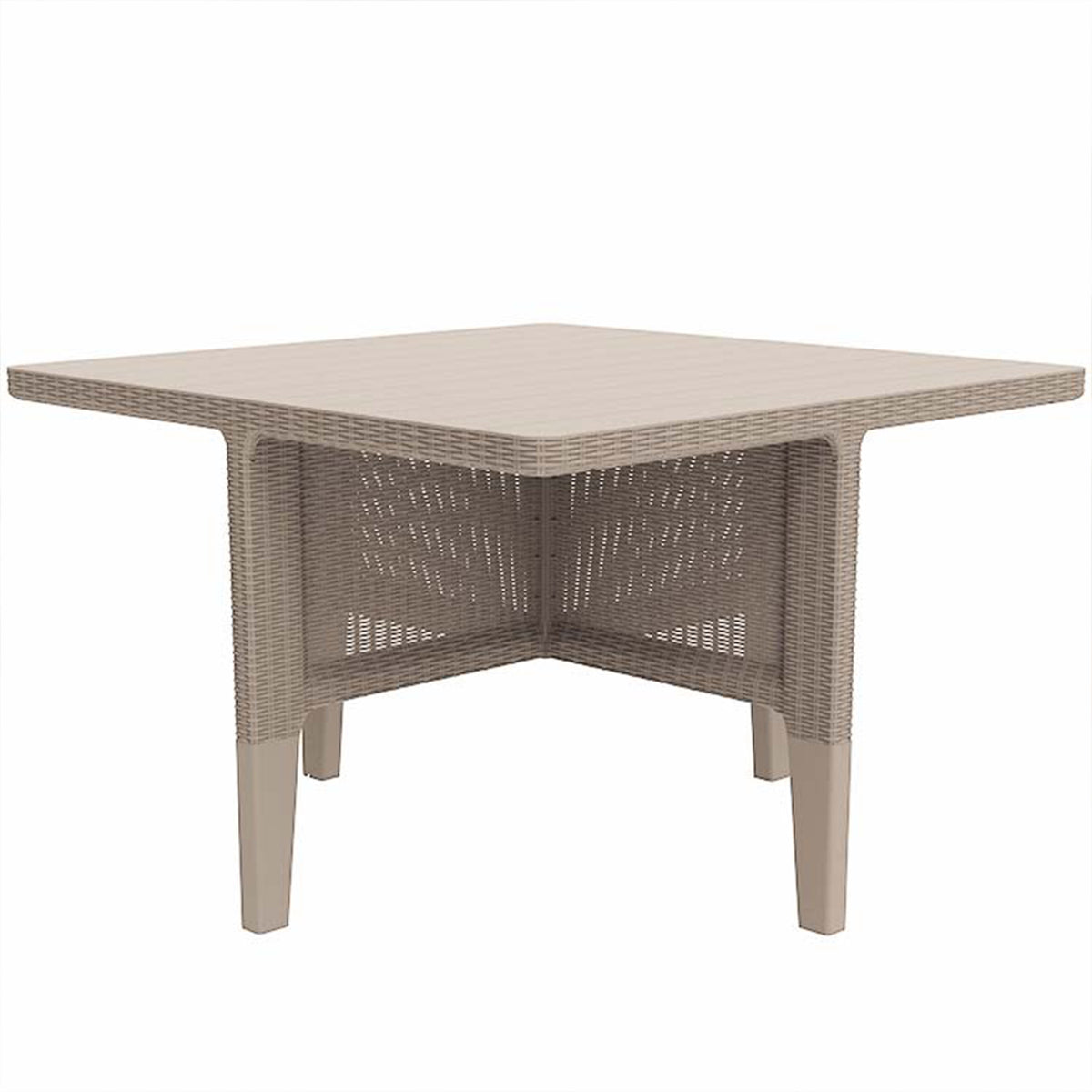 Faro 4 Seat Grey Taupe Cube Dining Set Dining Table