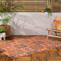 Folk Flora Orange Outdoor / Indoor Rug