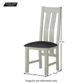 Padstow Grey Dining Chair - Size Guide