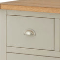 The Padstow Grey 2 Over 3 Chest of Drawers - Close Up of Smaller Drawer