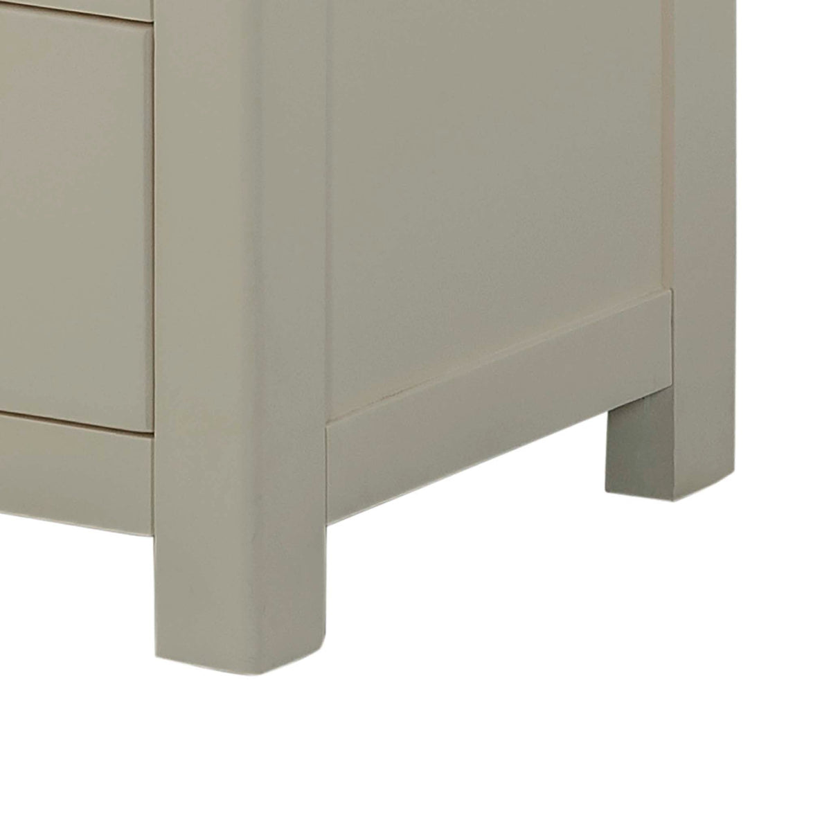 The Padstow Grey 2 Over 3 Chest of Drawers - Close Up of Chest Feet
