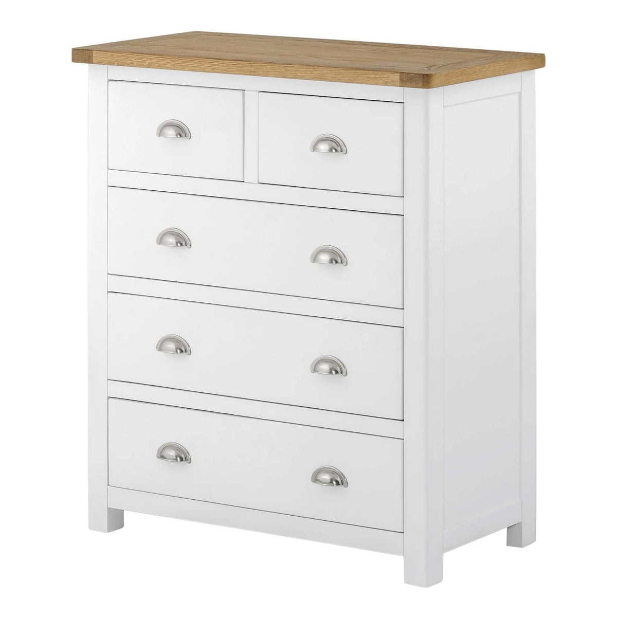 The Padstow White Wooden Chest of Drawers from Roseland Furniture