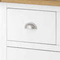 The Padstow White 2 Over 3 Chest of Drawers - Close Up of Smaller Drawer Front