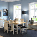 Decorative room image with the Padstow Grey Wooden Dining Chair