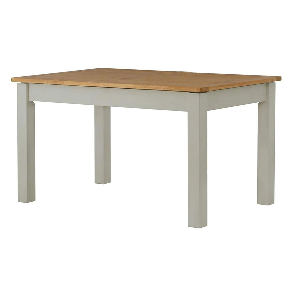 The Padstow Grey Wooden Dining Table with Oak Top 120cm from Roseland Furniture