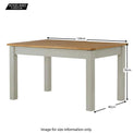 Padstow Grey 120cm Dining Table - Size Guide