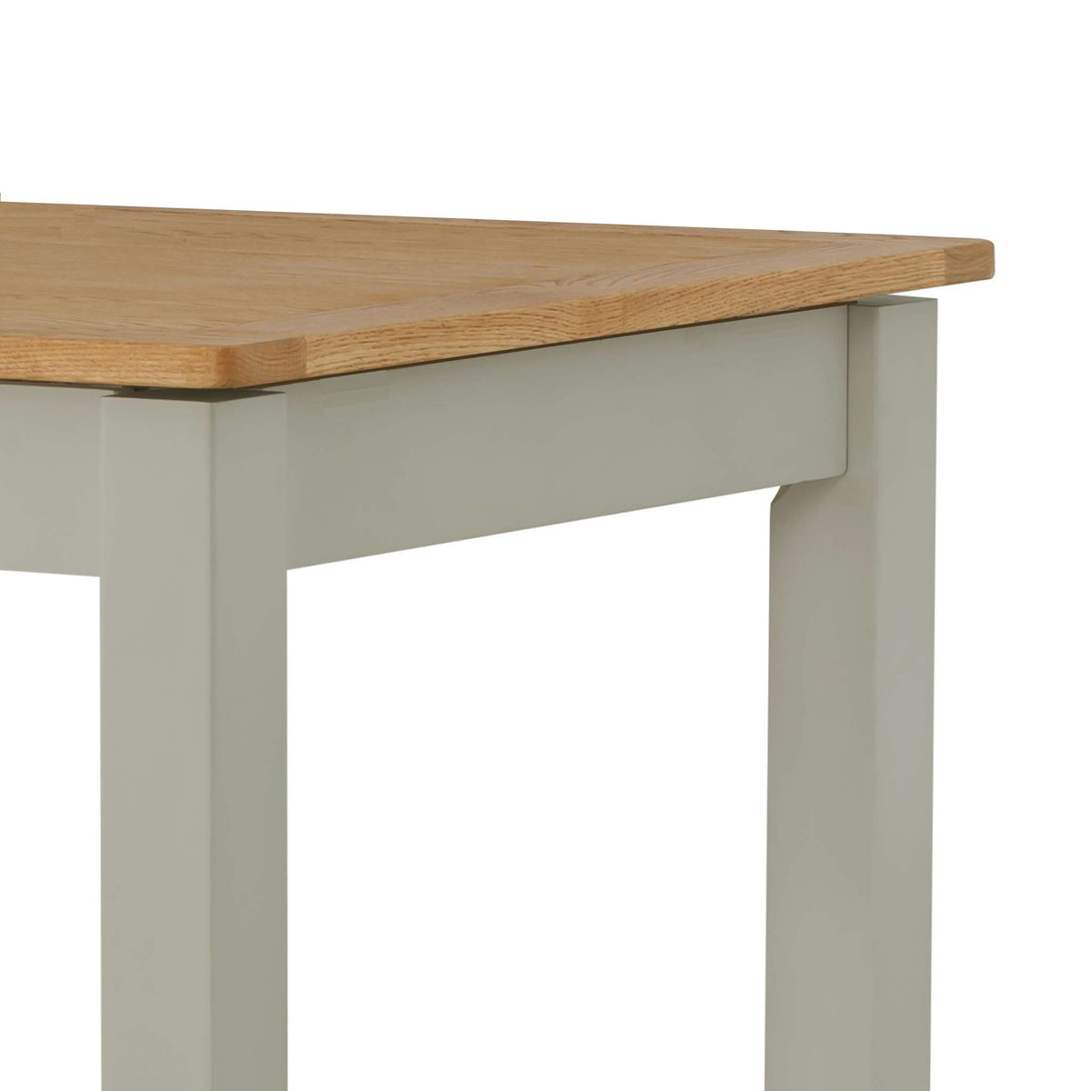 The Padstow Grey Wooden Dining Table - Close Up of Oak Top