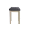 The Padstow Stone Grey Dressing Table Stool  - No Background