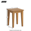 Fran Oak Sofa End Side Table Dimensions guide