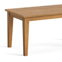 Fran Oak Coffee Table table top with overhang close up