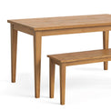 close up of Fran Oak 120cm Dining Set 