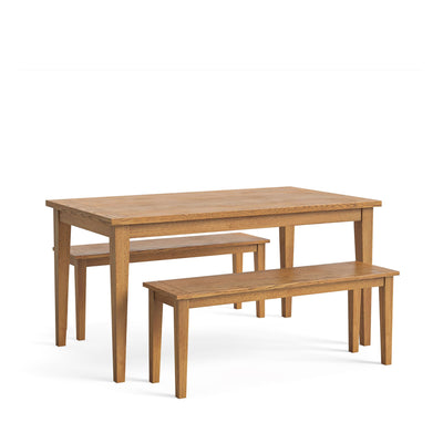 Fran Oak 1.5m Dining Set with Benches