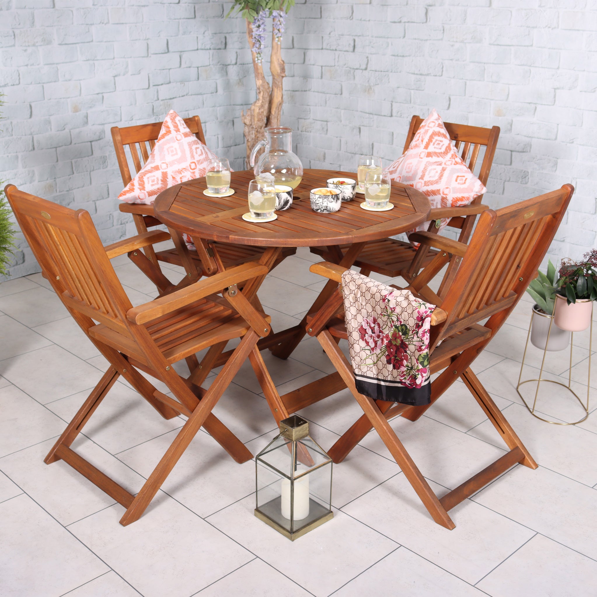 Manhattan 4 seater shop dining set