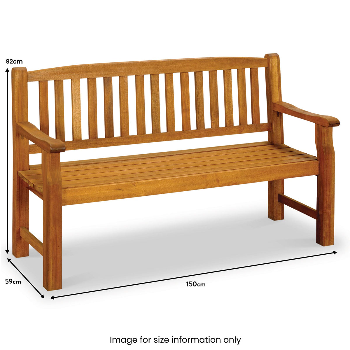 Turnbury FSC Acacia 3 Seater Bench