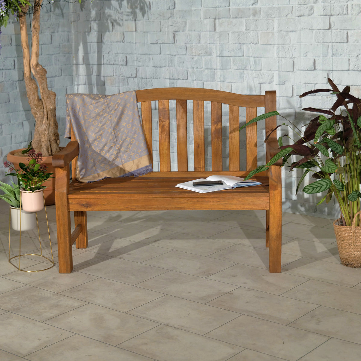 Lytham FSC Acacia 2 Seater Bench for Garden or Patio