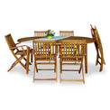 Ellipse FSC Acacia 6 Seat Armchair Garden Dining Set