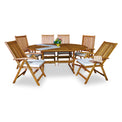 Turnbury FSC Acacia 6 Seat Recliner Extending Garden Dining Set