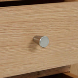 close up of the chrome metal handle