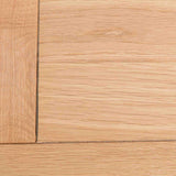 Farrow Grey Low Bookcase - View of corner of Oak top