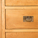 Lanner Oak Combination Wardrobe drawer handle view