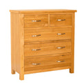 Newlyn Oak 2 over 3 Drawer - Chest of Drawers