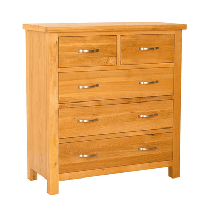 Newlyn Oak 2 over 3 Drawer Chest