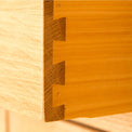 Drawer dovetail joint on Newlyn Oak 3 over 4 Drawer Chest