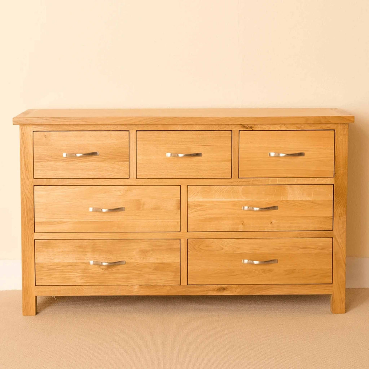 Newlyn Oak 3 over 4 Drawer Chest by Roseland Furniture