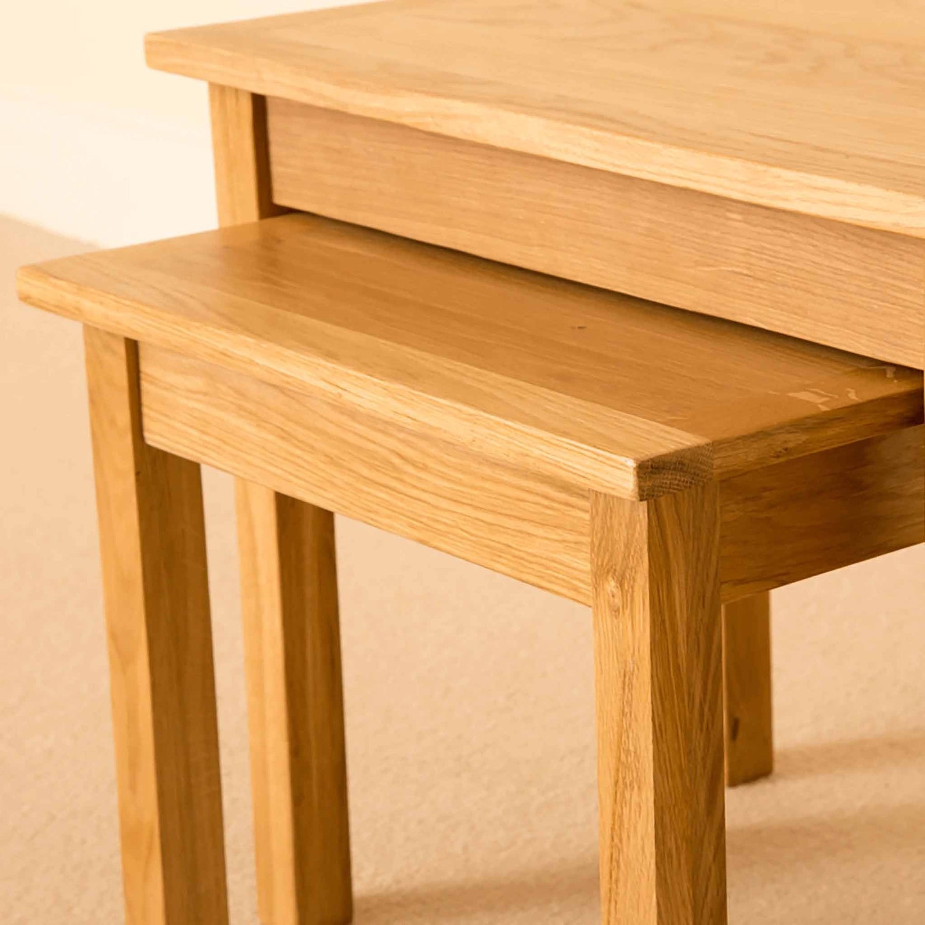 Front - Newlyn Oak Nest Of Tables