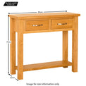 Newlyn Oak Console Table - Size Guide